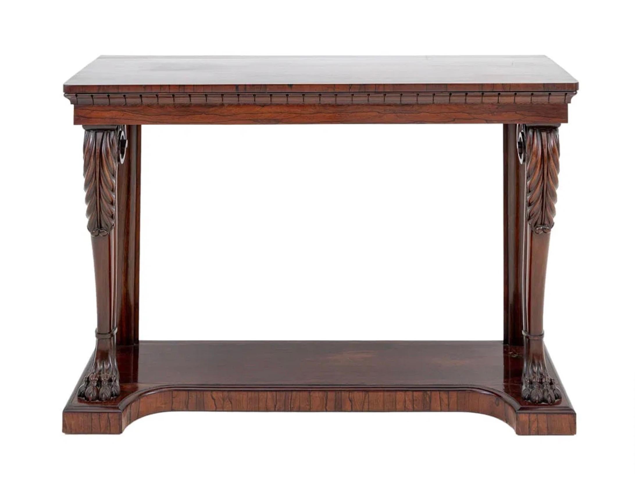 Anglais William IV Rosewood Pier / Console Table en vente
