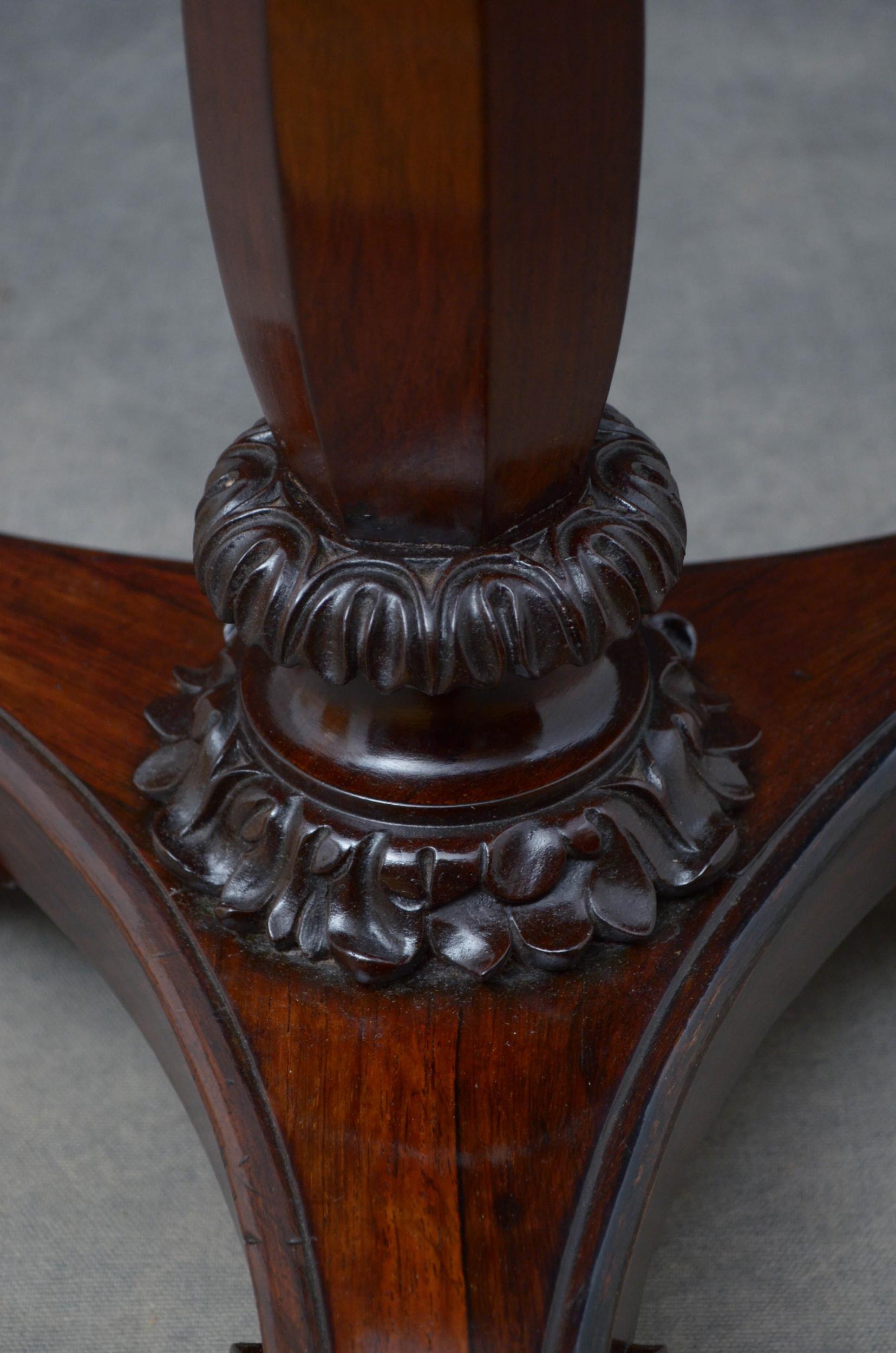 William IV Rosewood Plant Stand 5