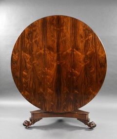Antique William IV Rosewood Round Breakfast Table