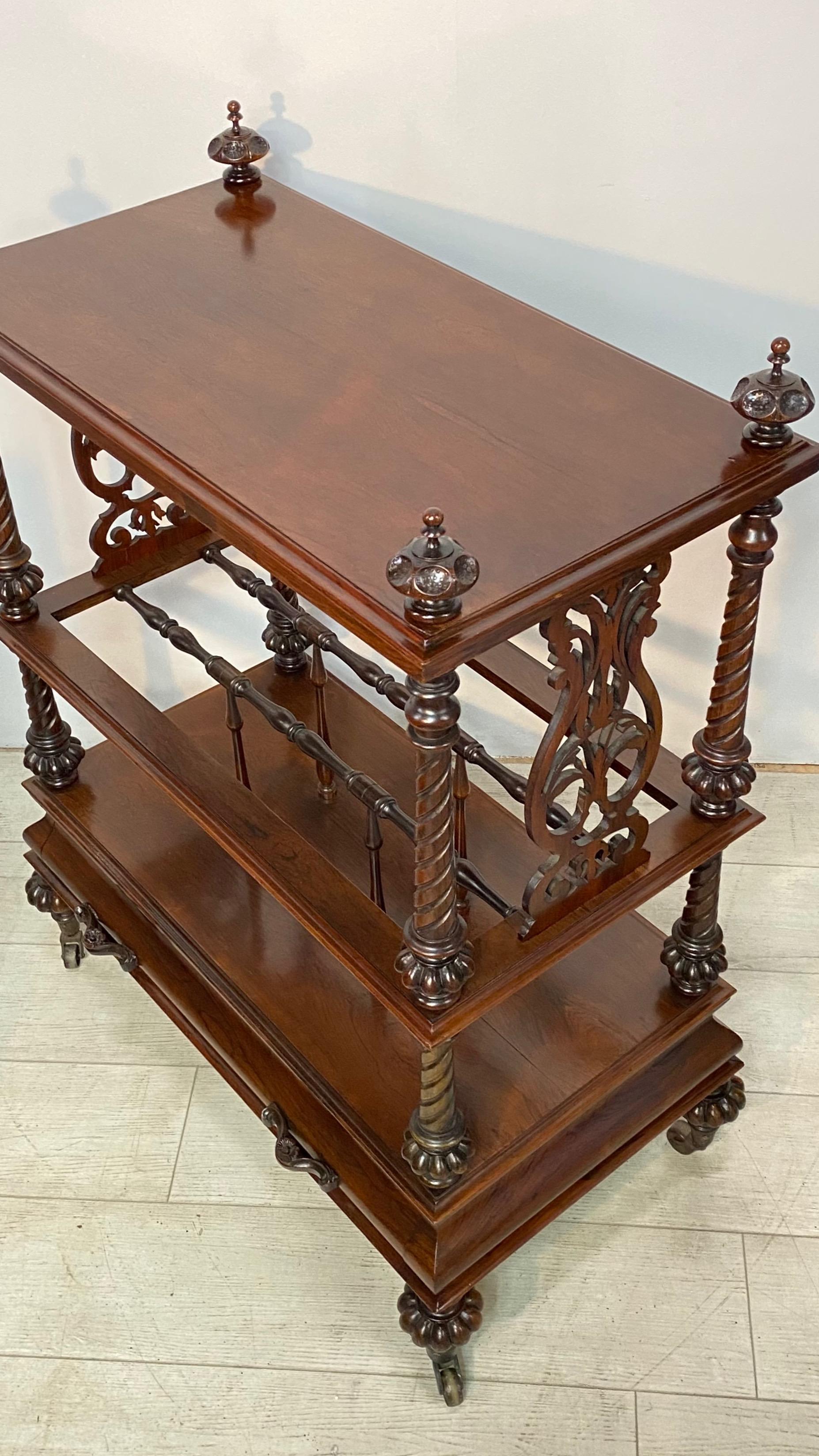 William IV Rosewood Sheet Music Canterbury Table, England, circa 1835 For Sale 1