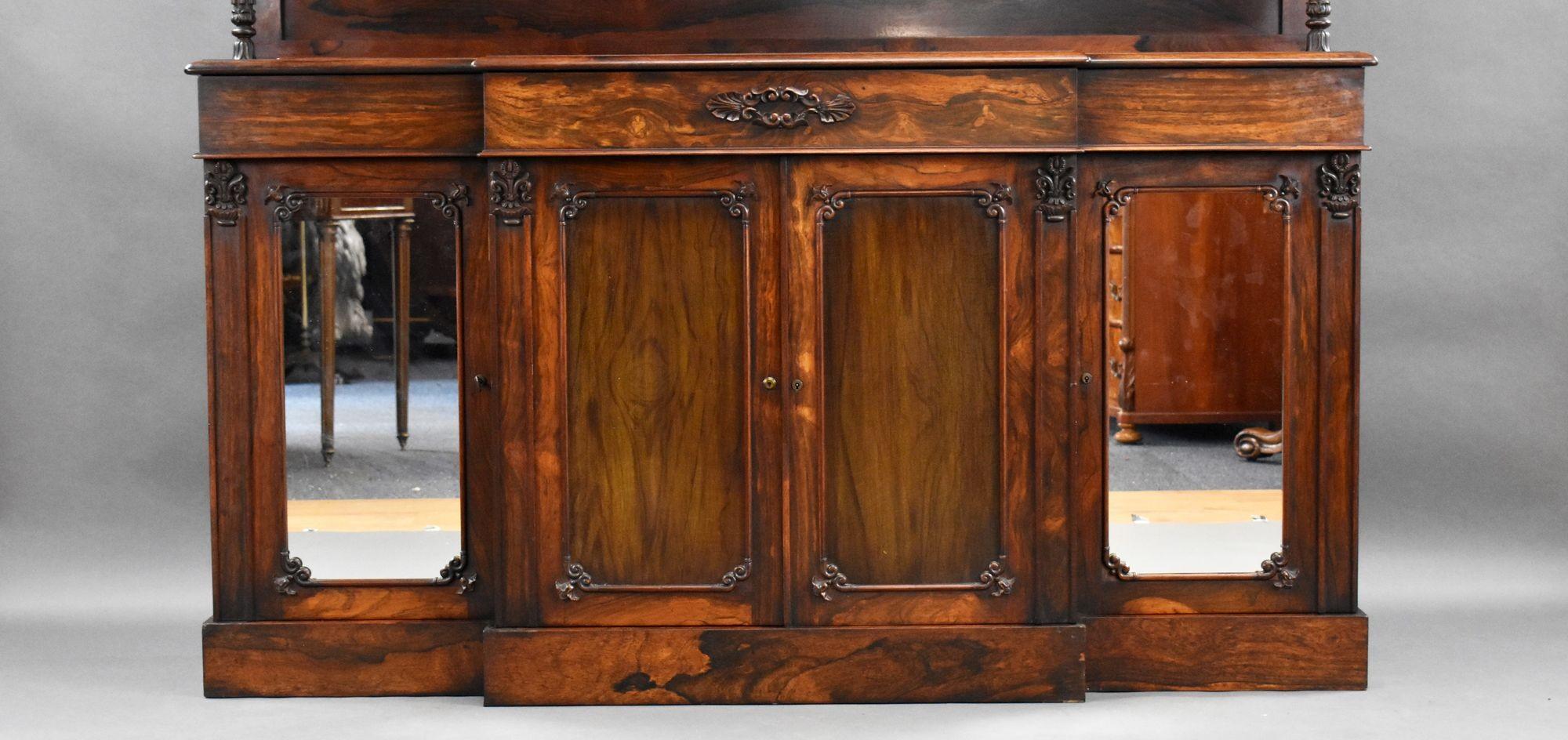 English William IV Rosewood Sideboard For Sale
