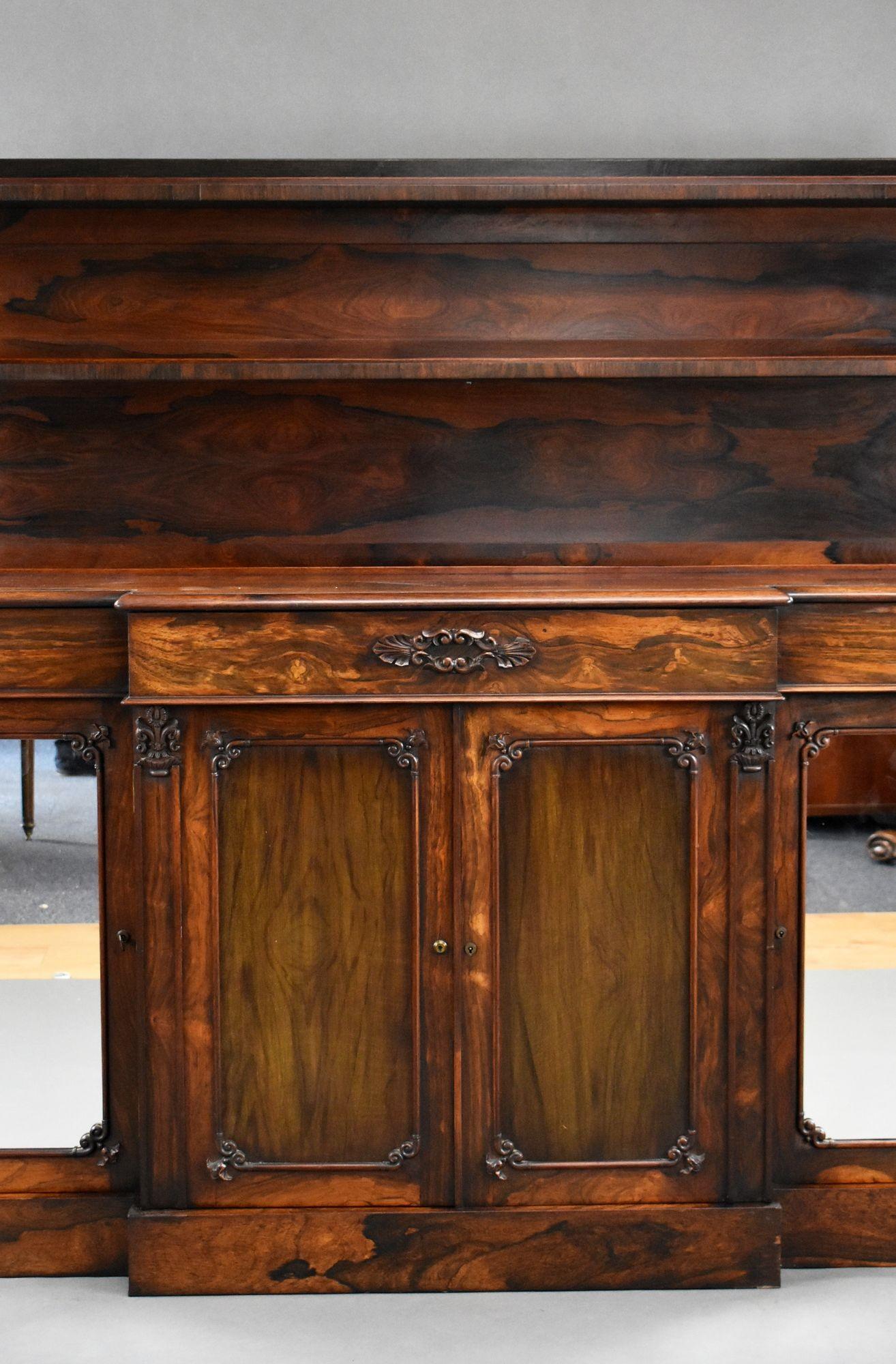 19th Century William IV Rosewood Sideboard For Sale