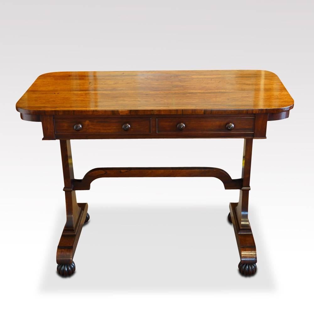 Mid-19th Century William IV Rosewood Small Library Table For Sale