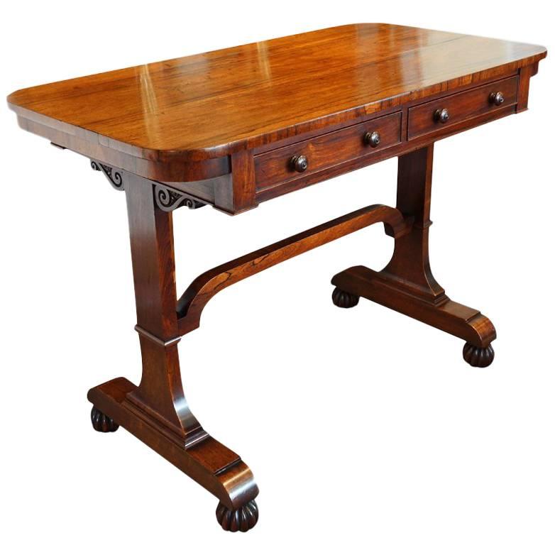 William IV Rosewood Small Library Table For Sale