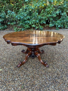 William IV Rosewood Tilt-Top Oval Serpentine Breakfast Table
