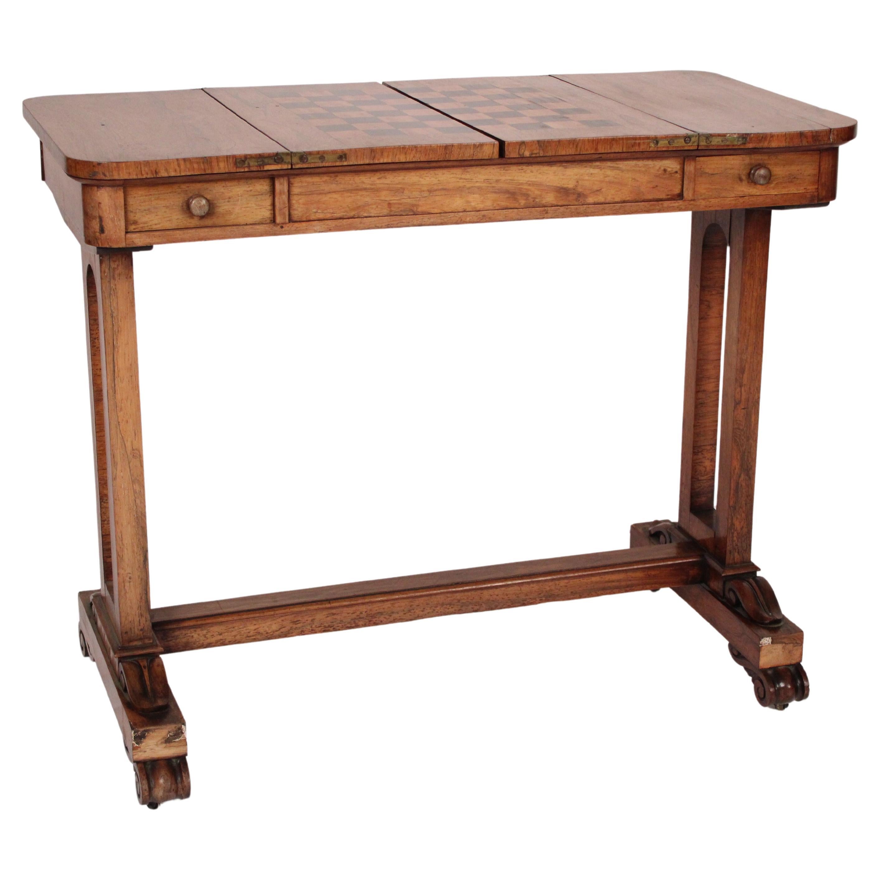 William IV Rosewood Writing / Games Table For Sale