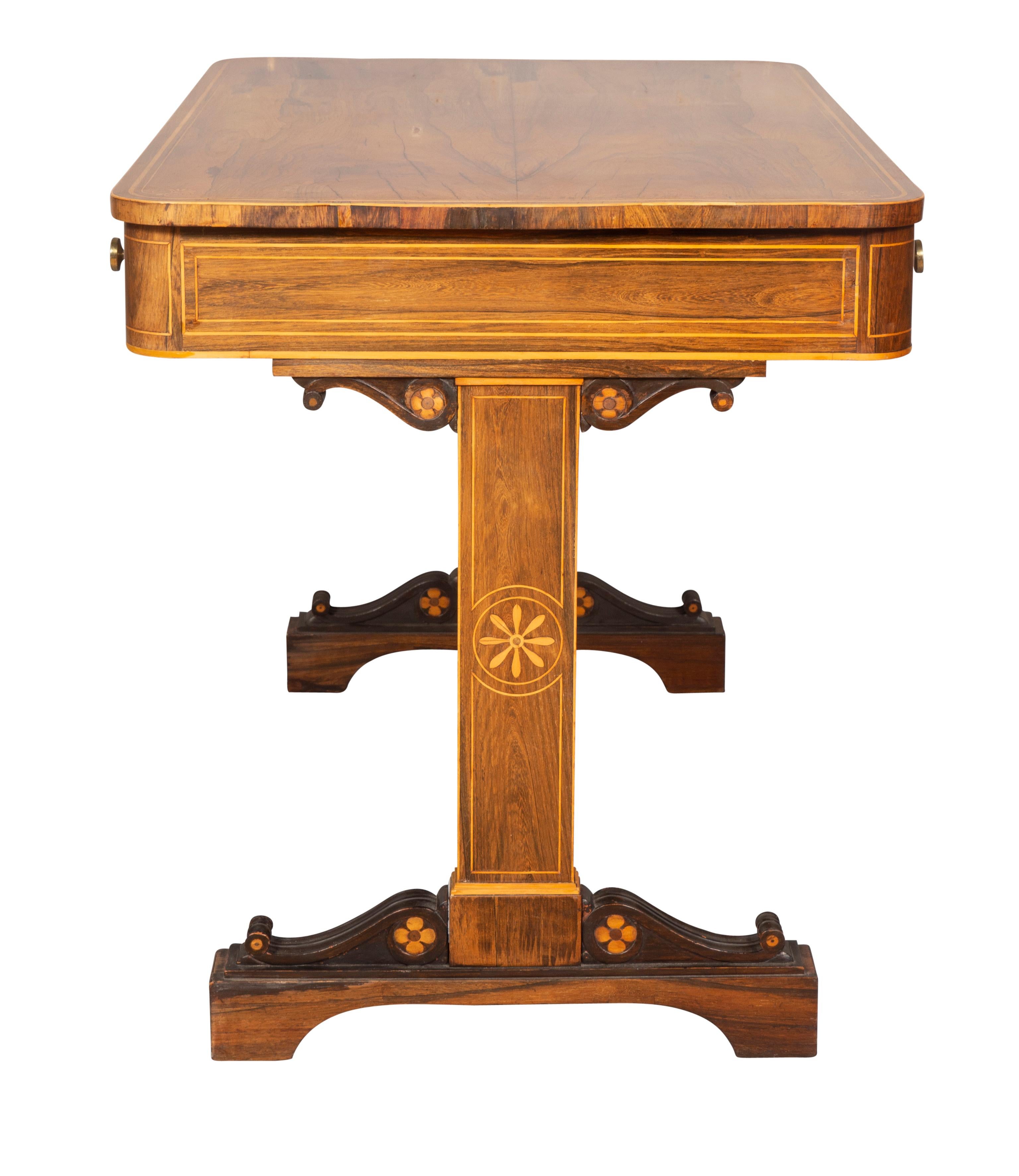 William IV Rosewood Writing Table For Sale 6
