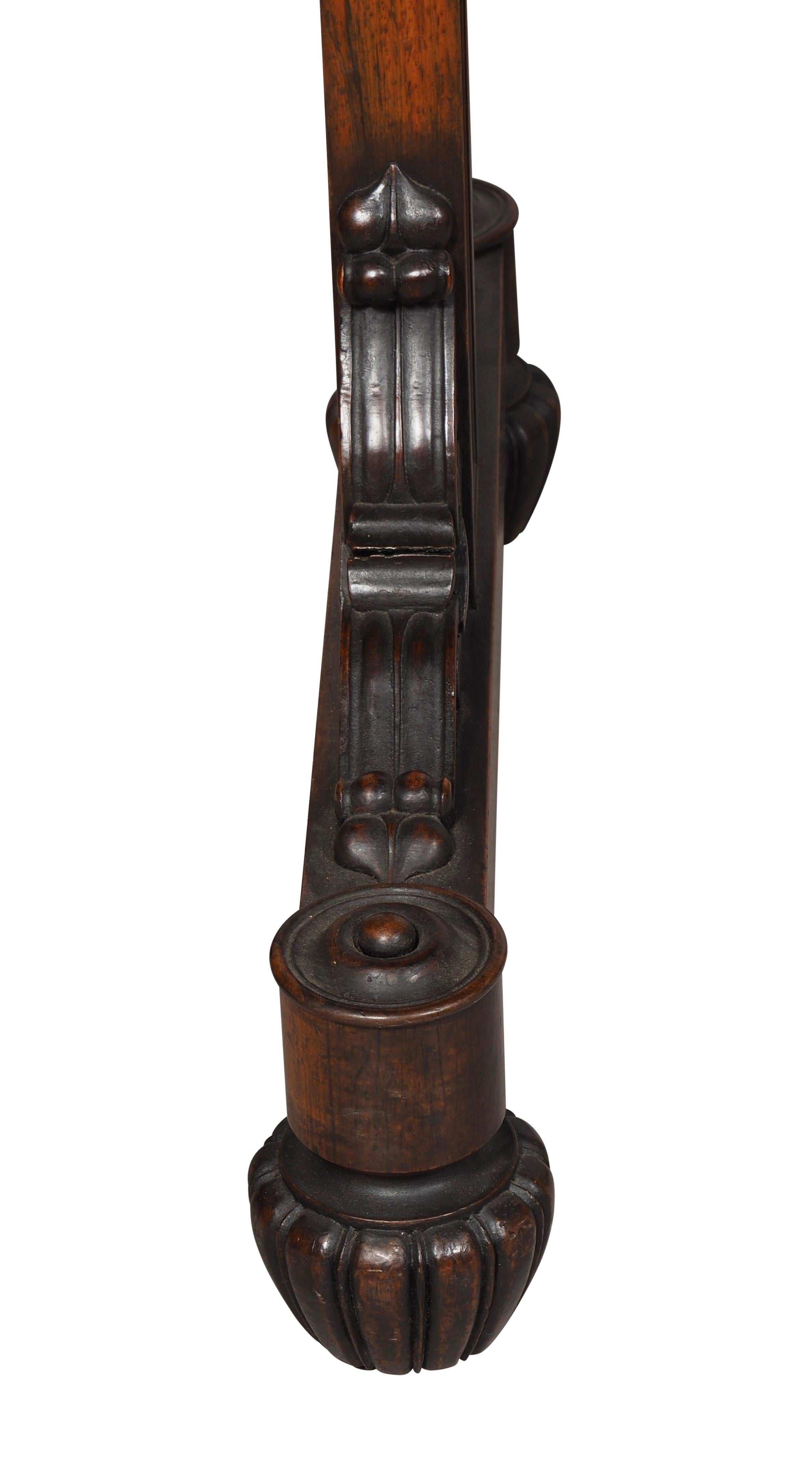 Table à écrire William IV en bois de rose en vente 7