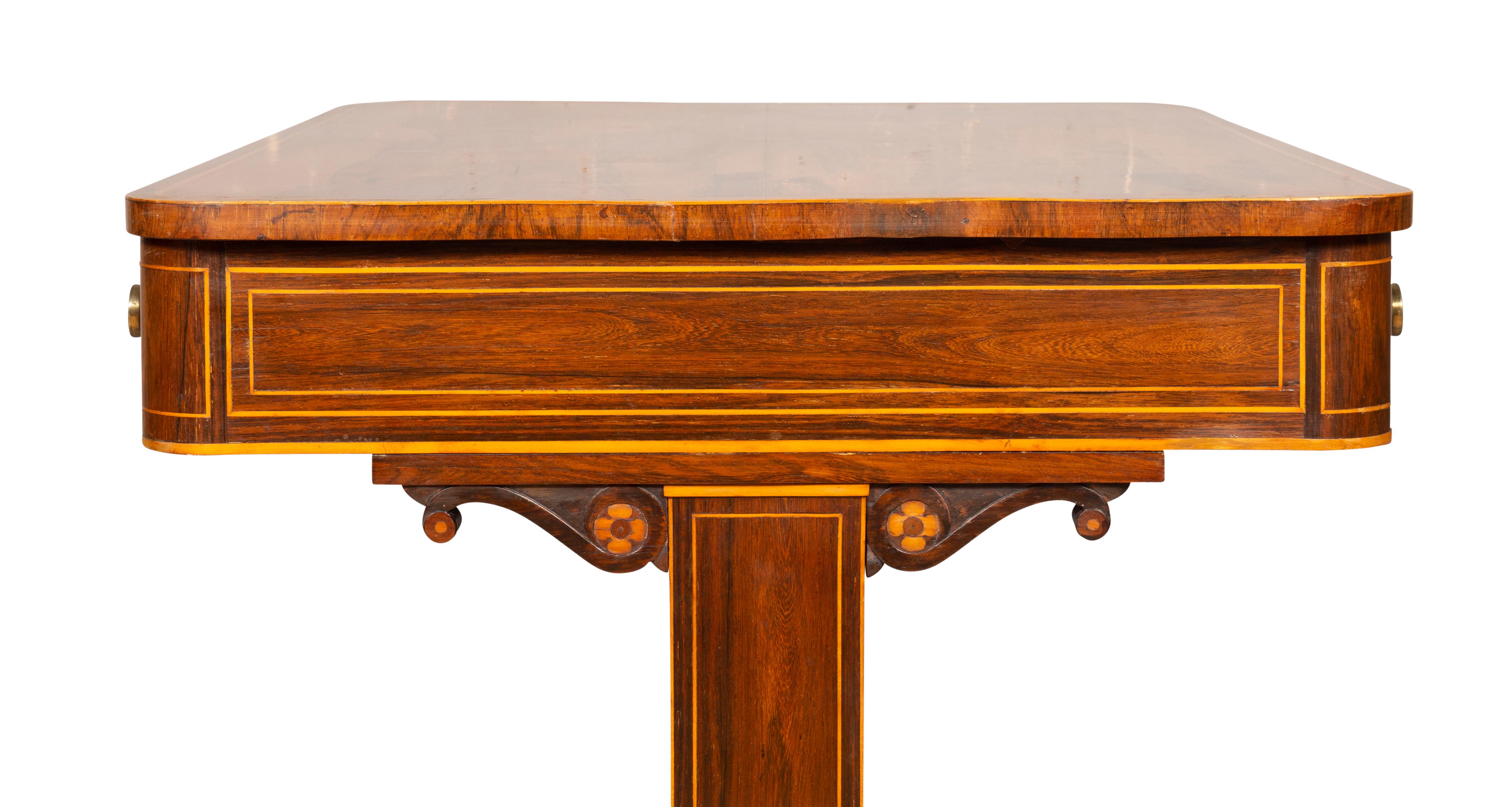 William IV Rosewood Writing Table For Sale 11