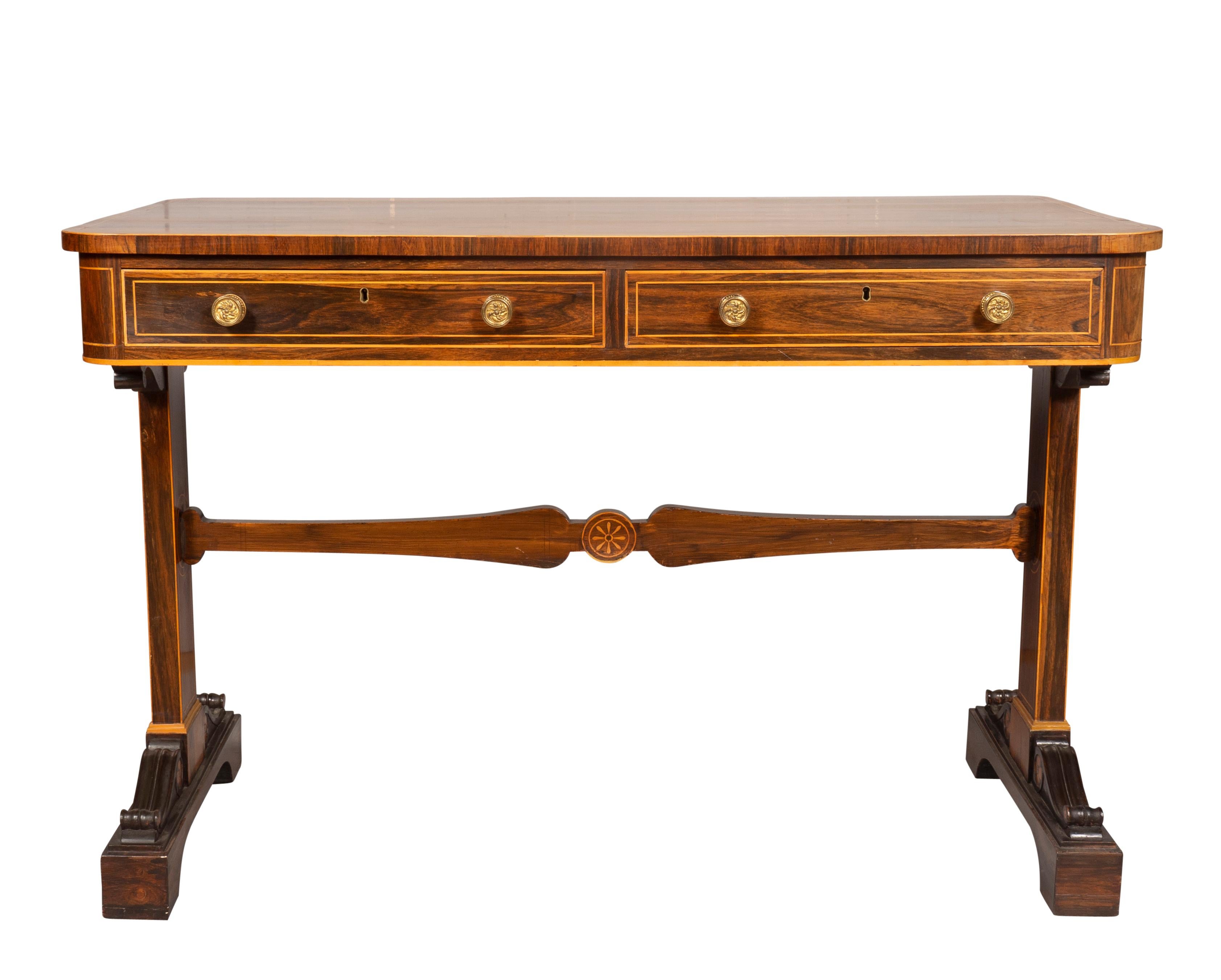 English William IV Rosewood Writing Table For Sale