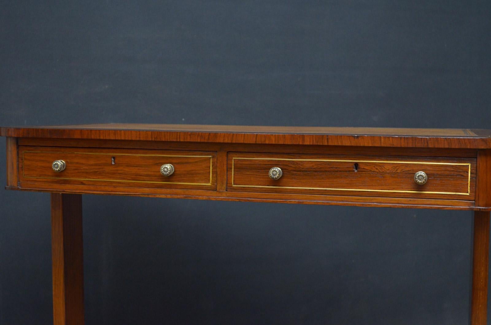 William iv Rosewood Writing Table In Good Condition In Whaley Bridge, GB