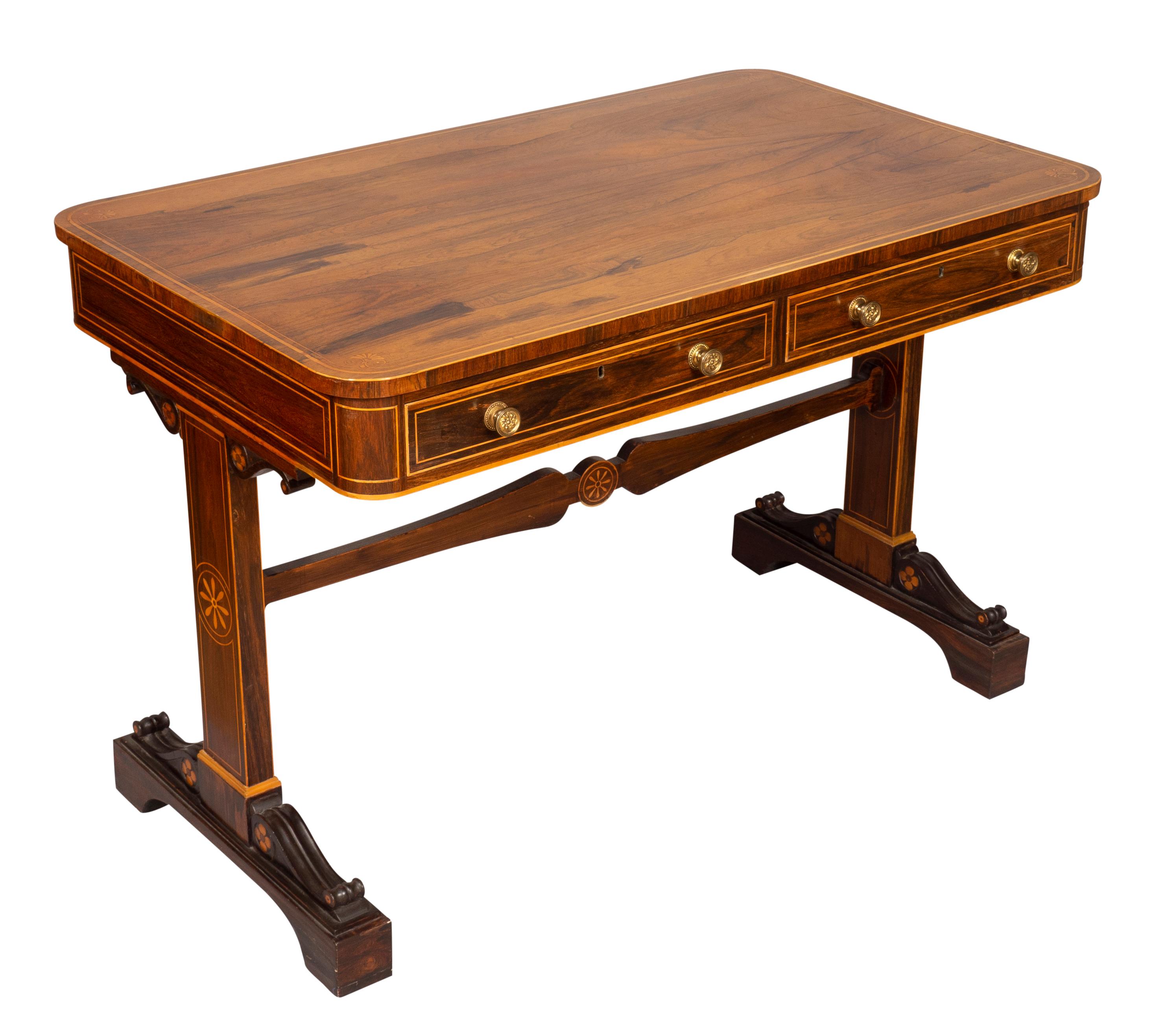 Mid-19th Century William IV Rosewood Writing Table For Sale