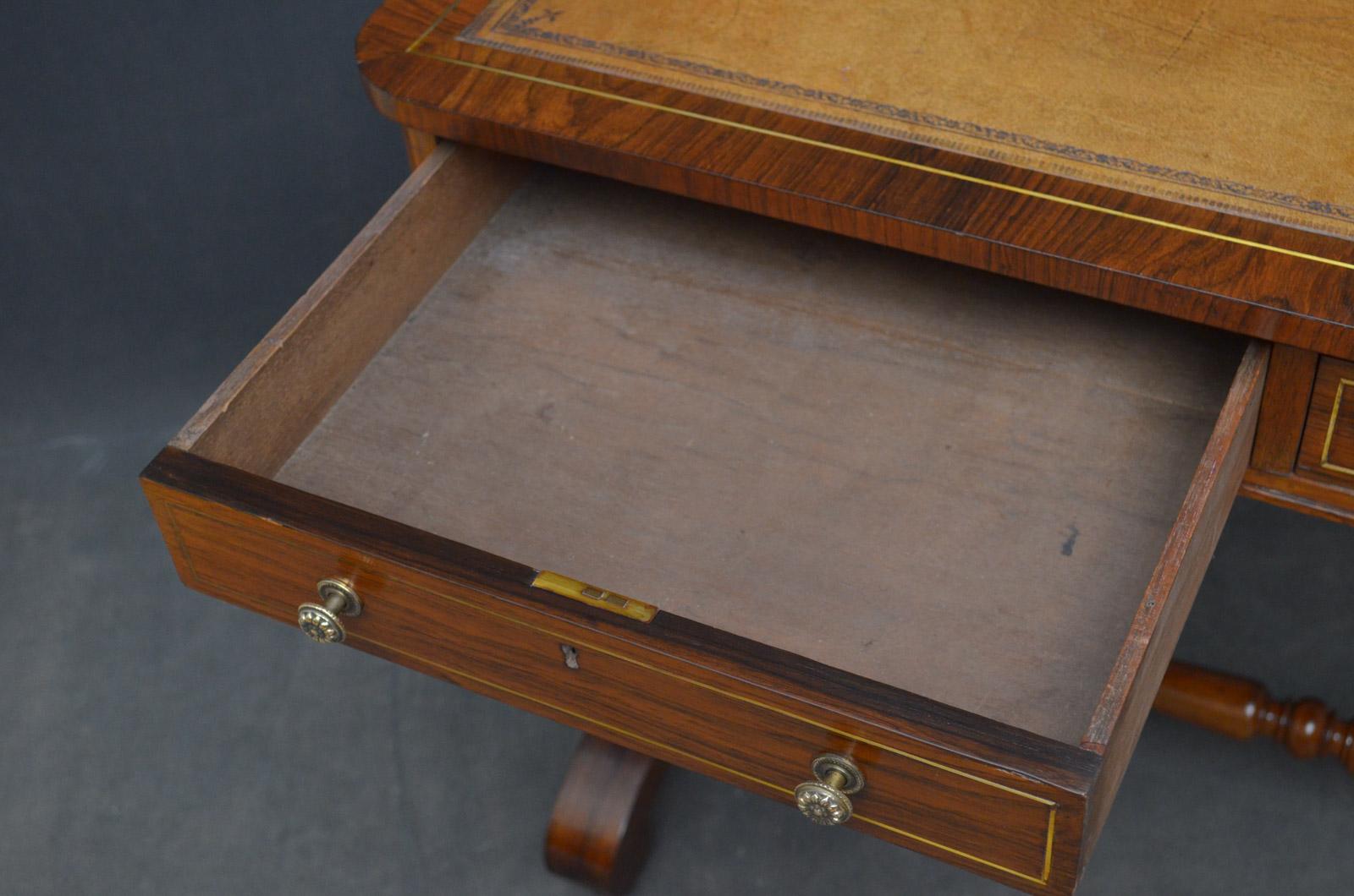 Brass William iv Rosewood Writing Table