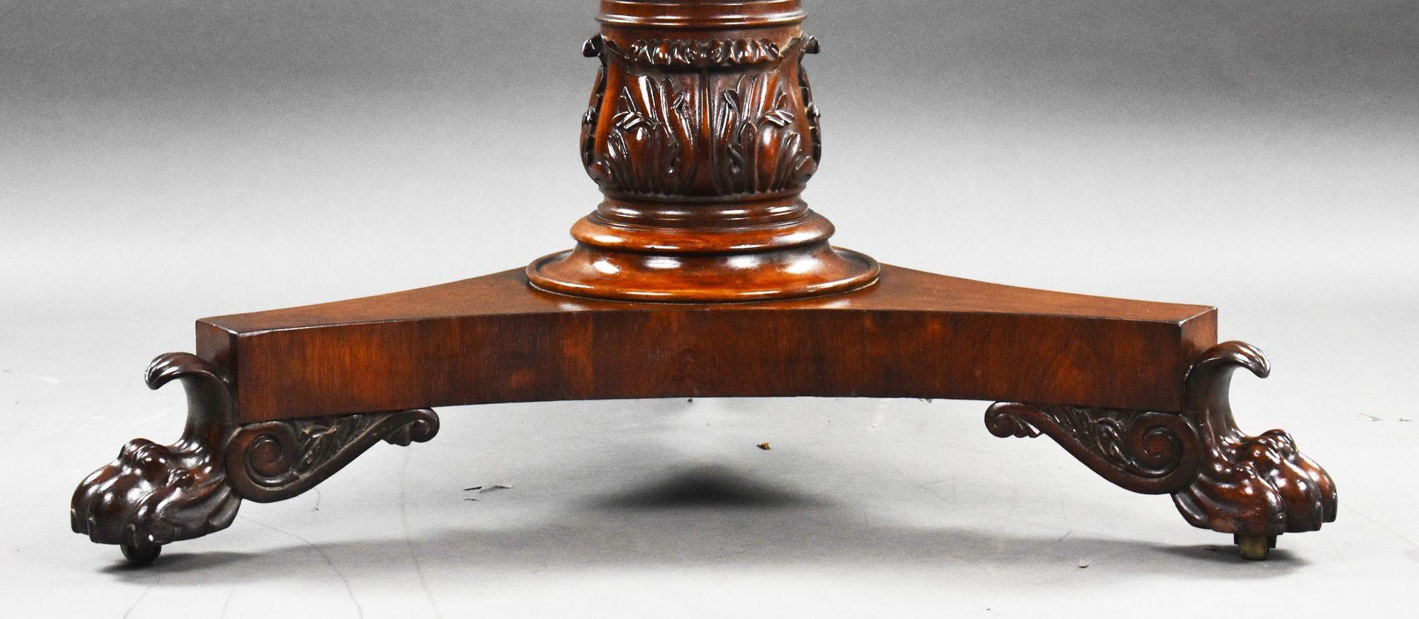 William IV Round Rosewood Breakfast Table 1