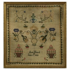 Antique William IV Sampler, 1832, by Ann Head