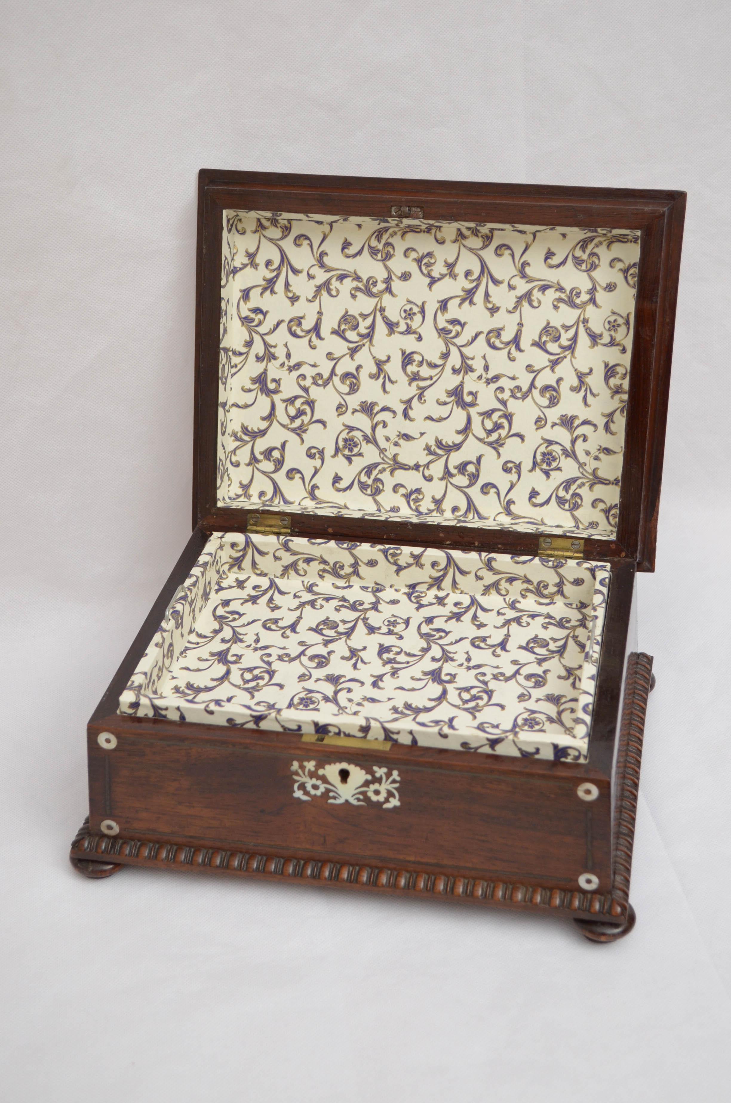 William IV Sarcophagus Jewelry Box in Rosewood For Sale 5