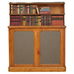 Chiffonier-Bücherregal aus satinierter Birke, William IV.