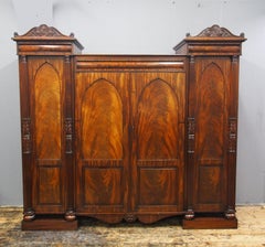William IV Scottish Mahogany 4-Door Wardrobe