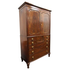 William IV Scottish Mahogany Linen Press, circa 1830