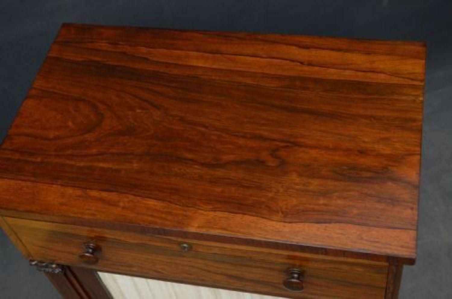 English William IV Secretaire Cabinet in Rosewood For Sale