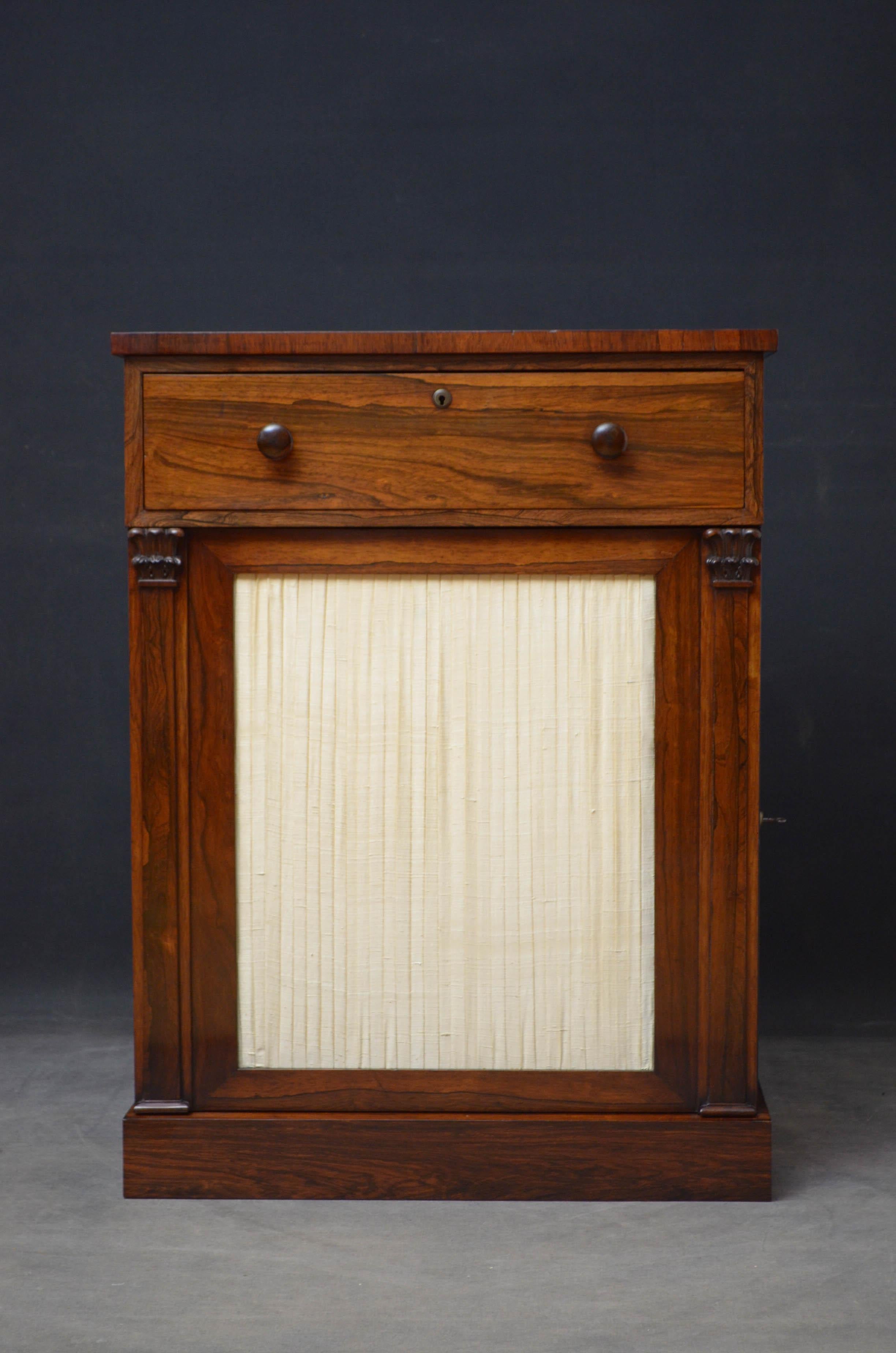 William IV Secretaire Cabinet in Rosewood 4