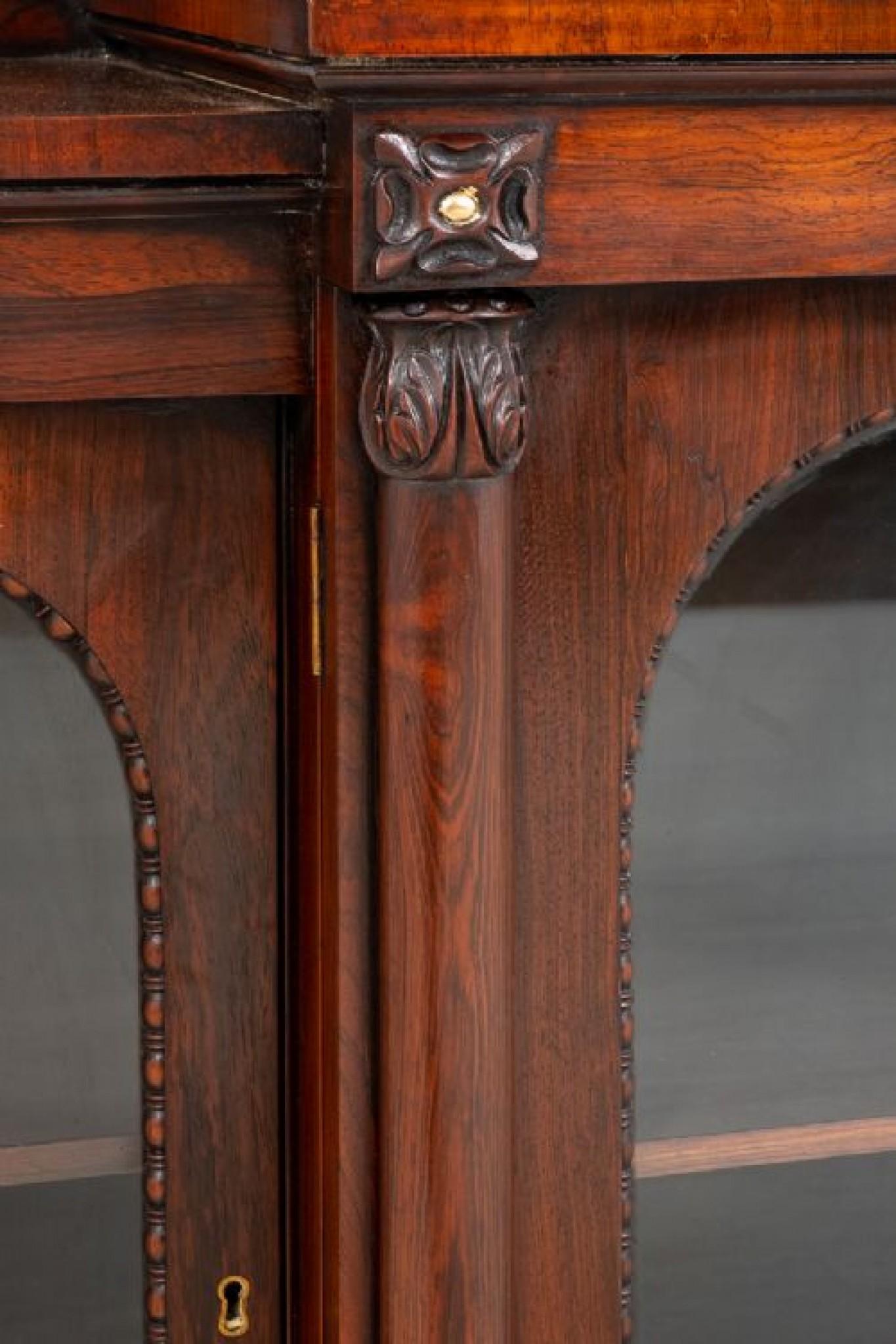 William IV Side Cabinet, Rosewood Sideboard Antique Server For Sale 6