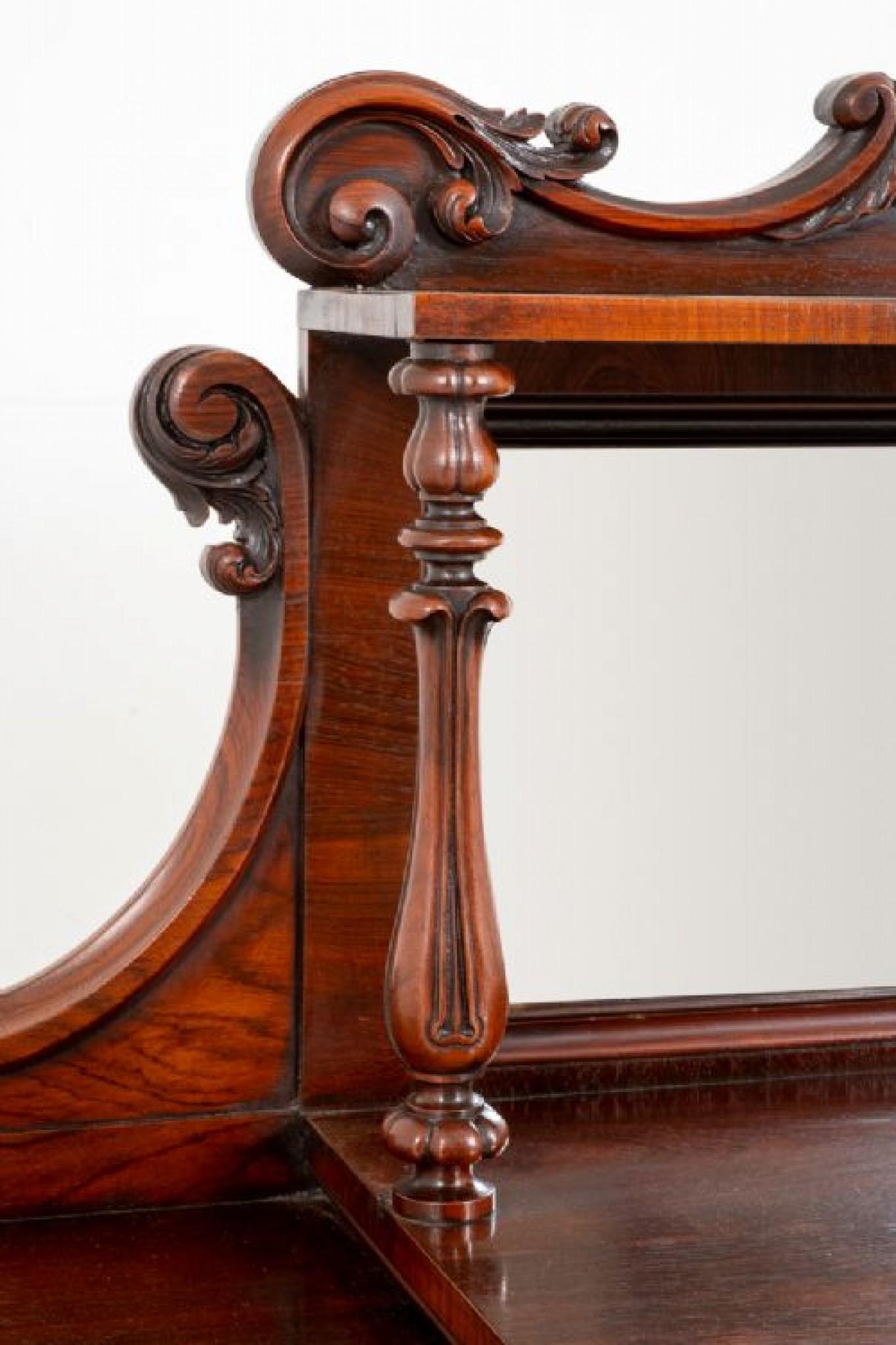 William IV Side Cabinet, Rosewood Sideboard Antique Server For Sale 5