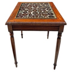 Mesita auxiliar «William IV» con tablero decorativo con incrustaciones