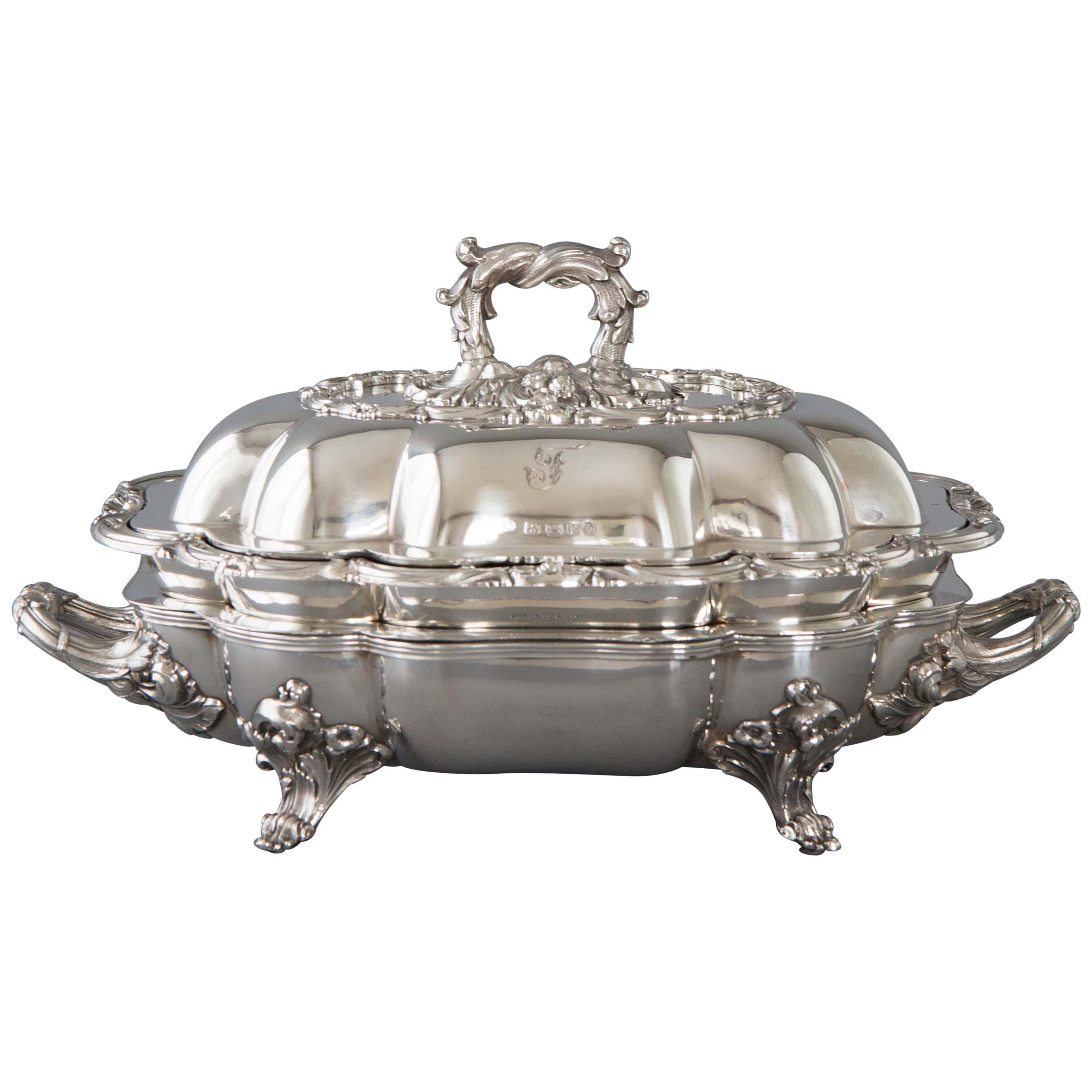 William IV Silver Entree Dish and Warmer Sheffield, 1832