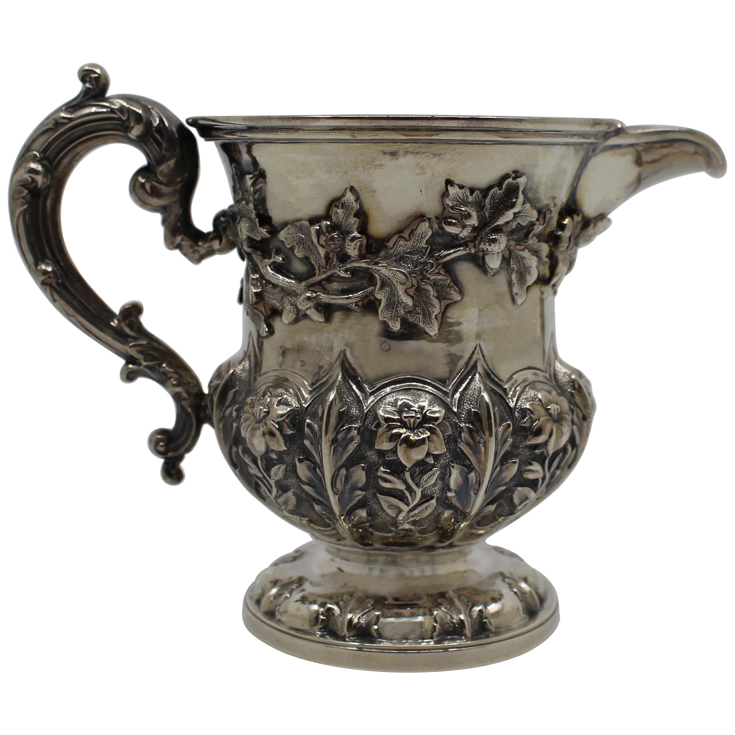 William IV Solid Silver Cream Jug by Barnard, London, 1834 For Sale