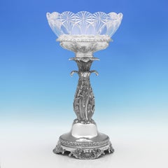 William IV Sterling Silver & Glass Centerpiece, John Edward Terrey, 1831