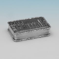 William IV Sterling Silver Newstead Abbey Vinaigrette von Taylor & Perry, 1835