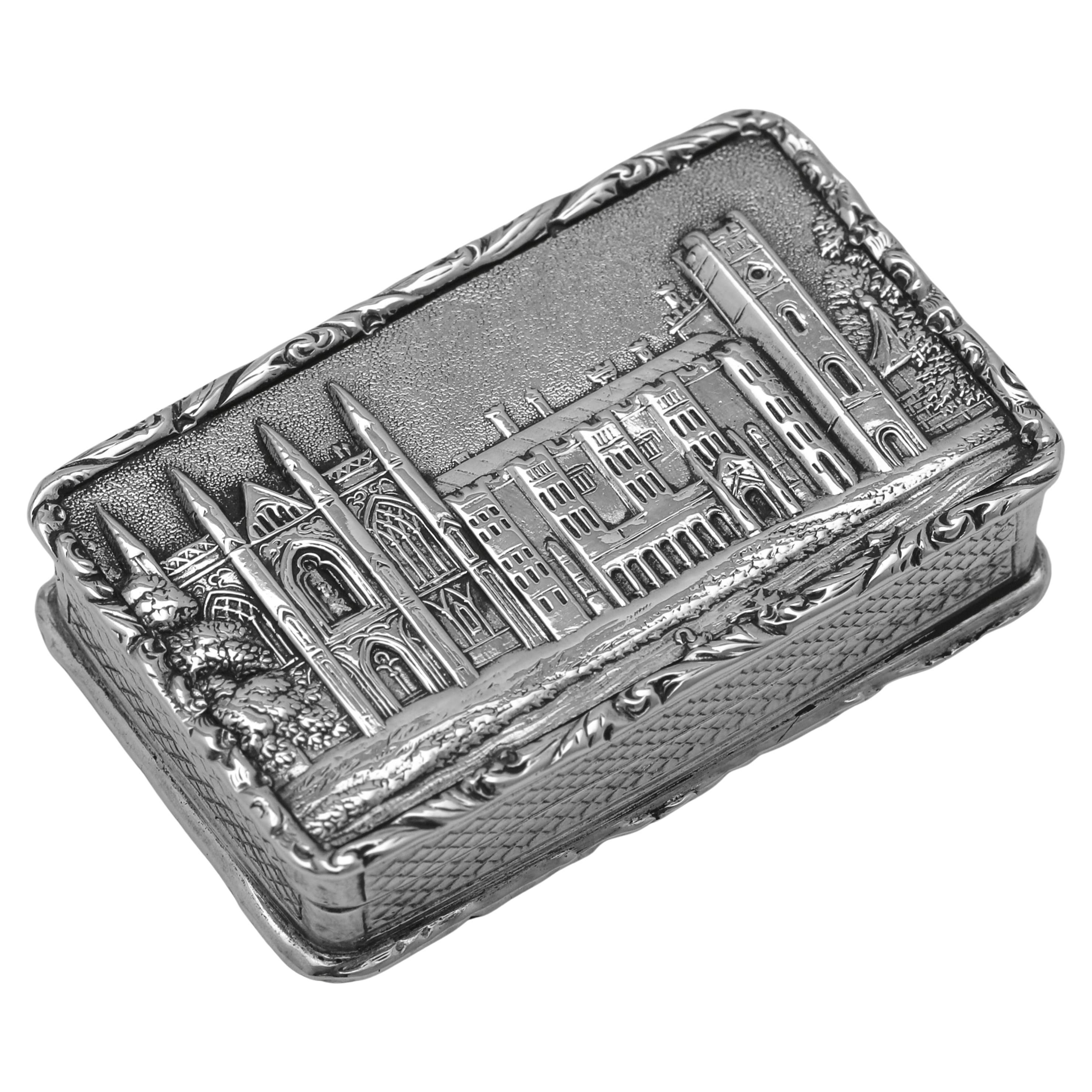 William IV Sterling Silver Newstead Abbey Vinaigrette by Taylor 
Perry, 1835 For Sale