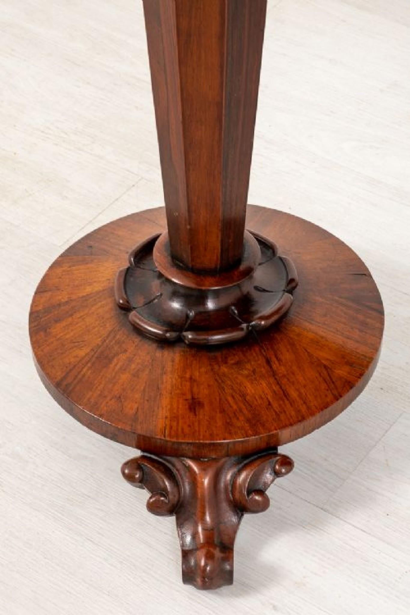 19th Century William IV Stretcher Table, Antique Rosewood Hall Tables For Sale