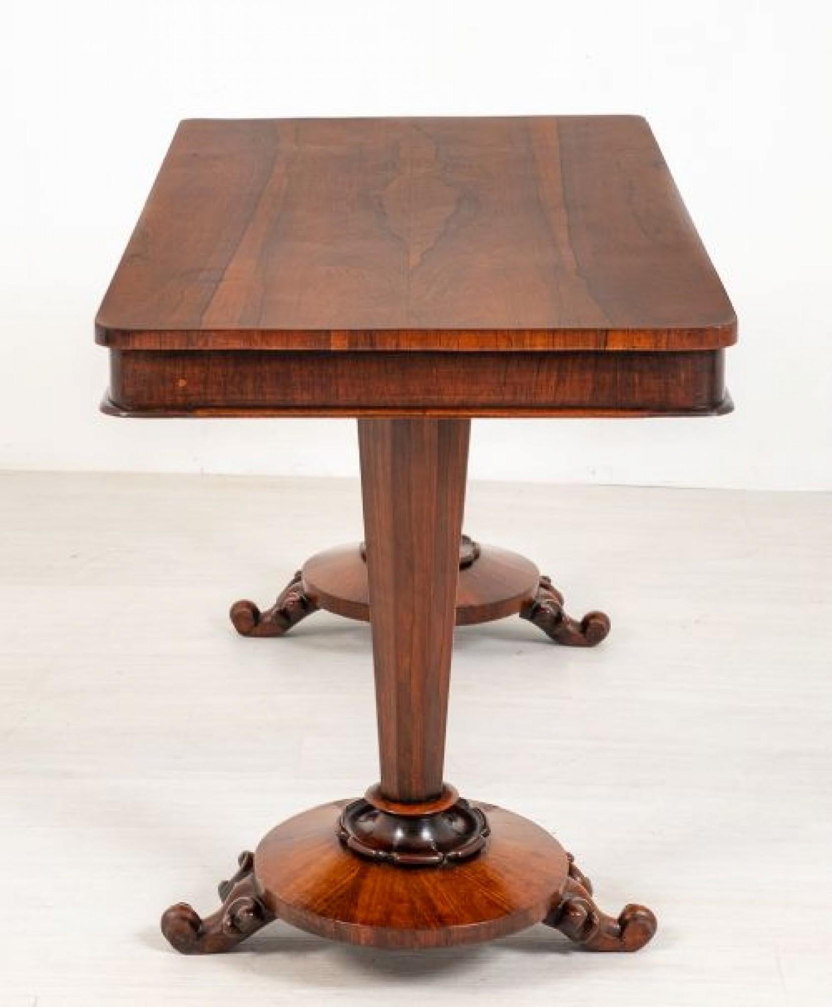 William IV Stretcher Table, Antique Rosewood Hall Tables For Sale 5