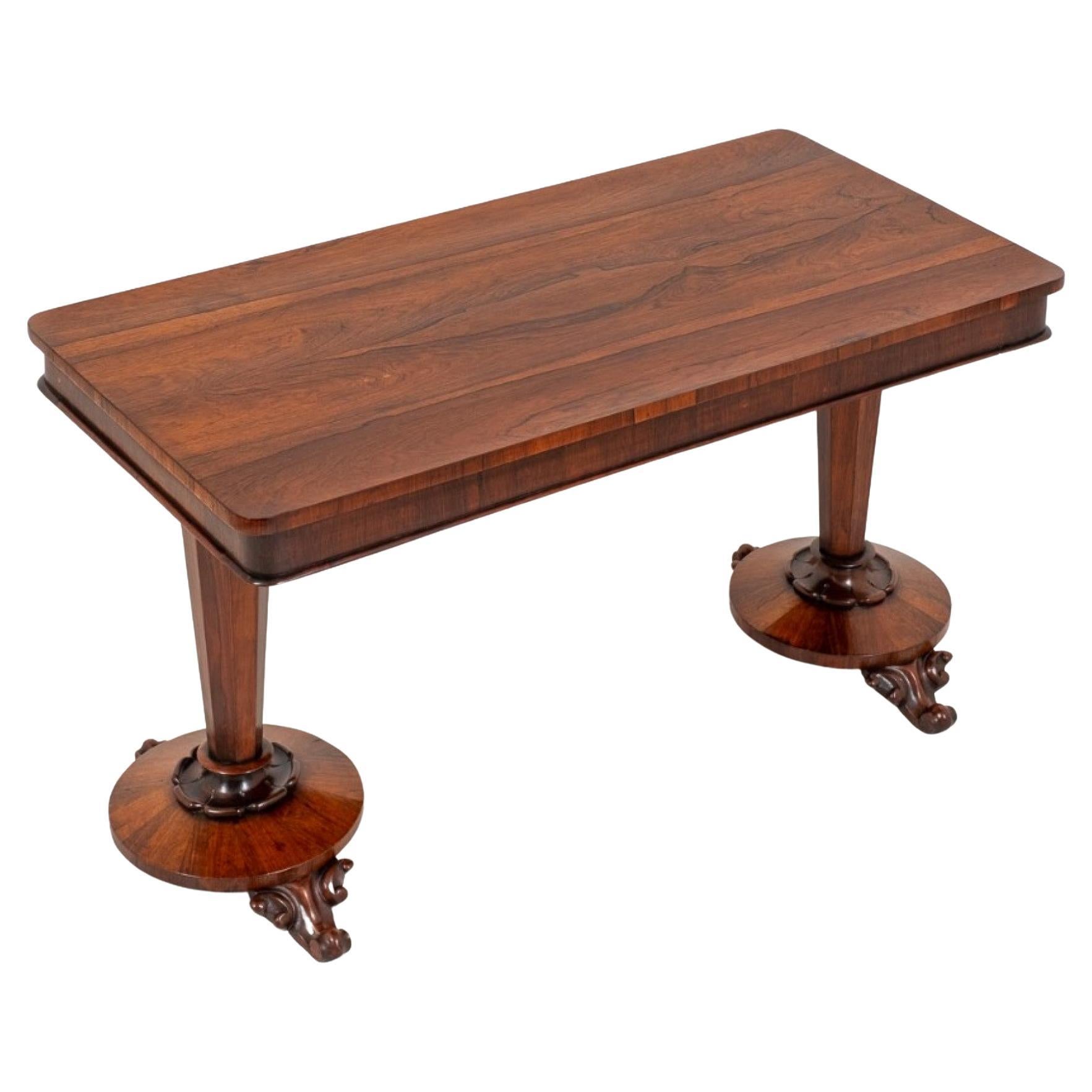 William IV Stretcher Table, Antique Rosewood Hall Tables For Sale