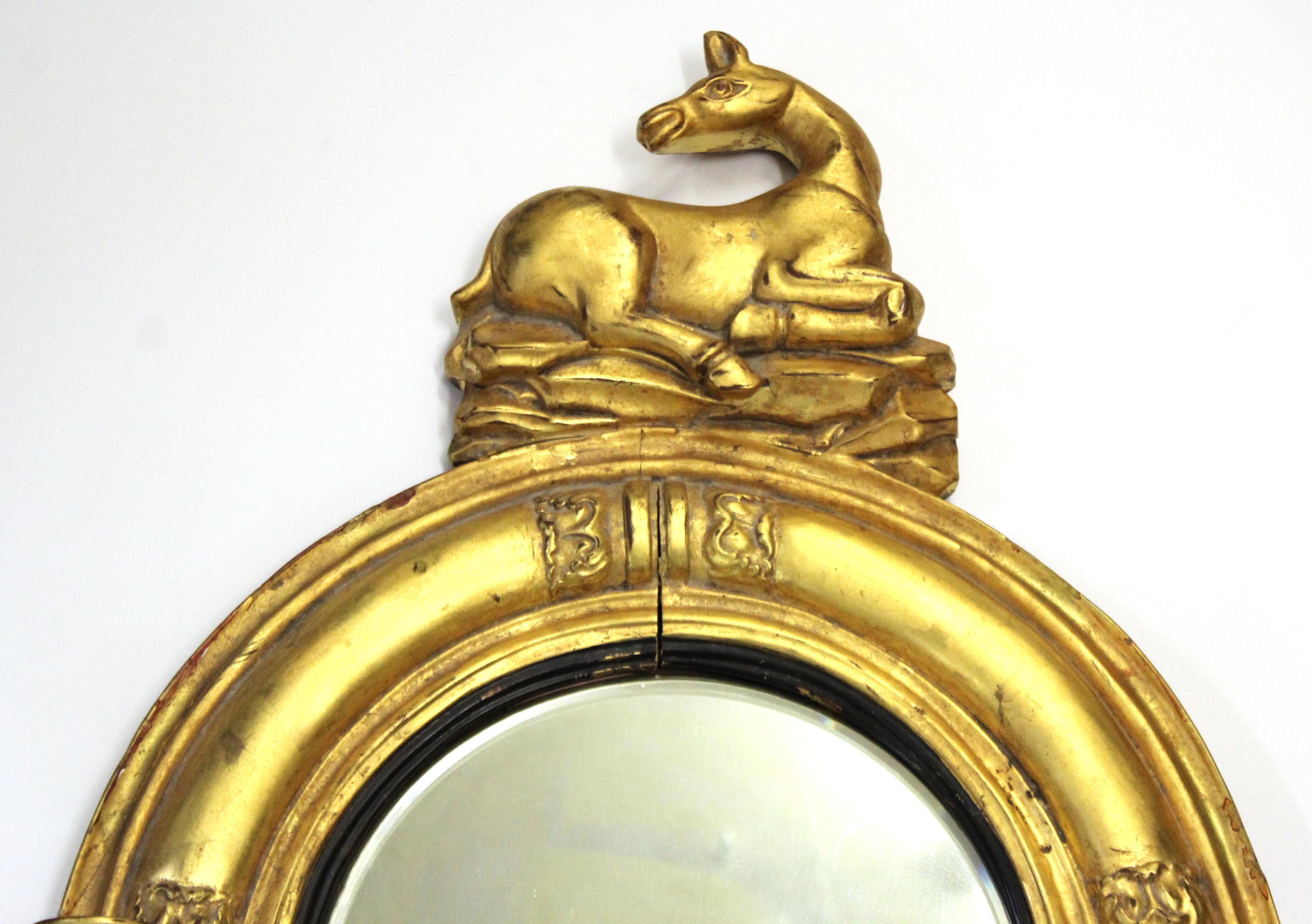 20th Century William IV Style Giltwood Girandole Mirror