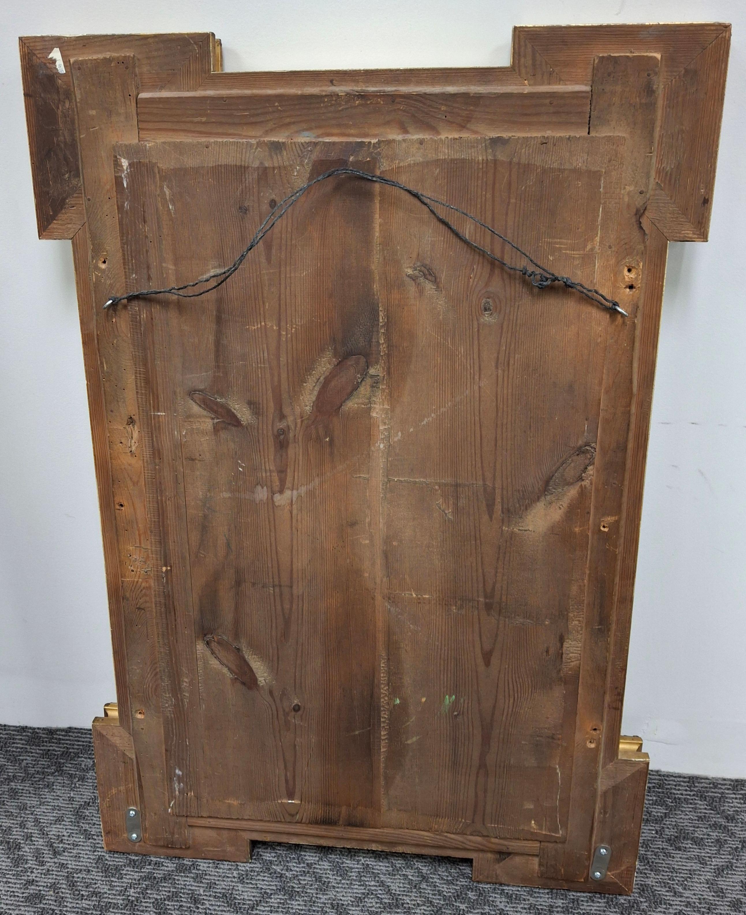 William IV Style Mahogany Inset Partial Gilt Decorated Frame Mirror For Sale 5