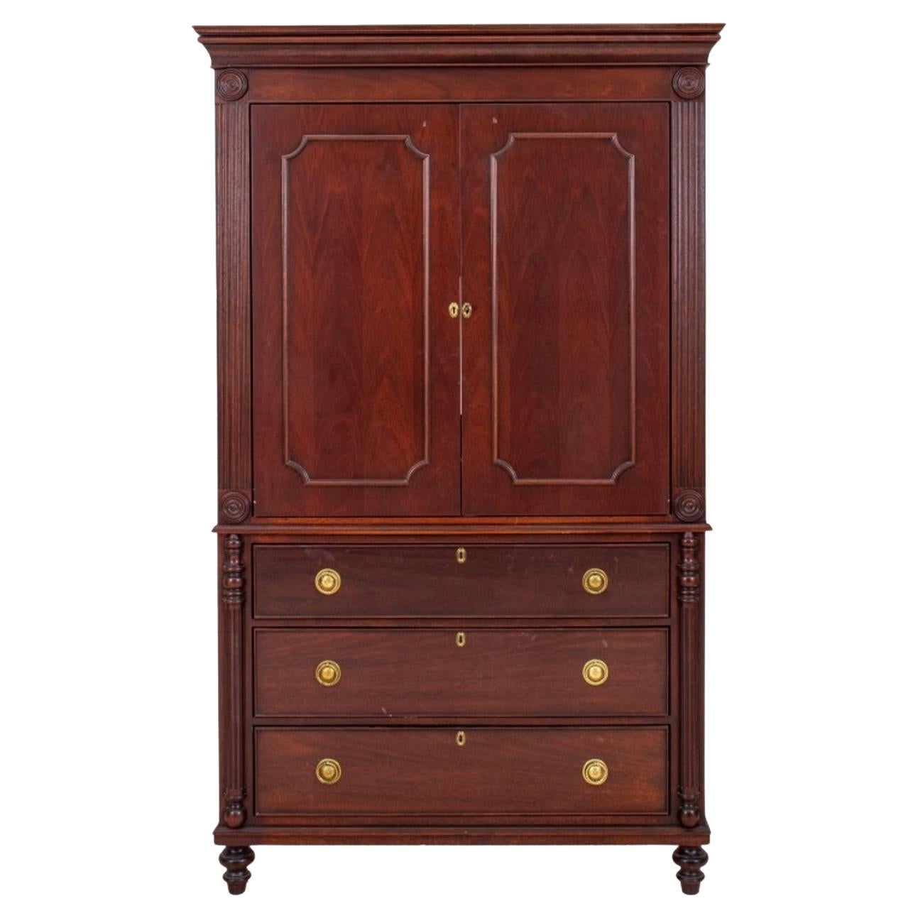 William IV Style Mahogany Linen Press For Sale