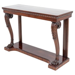 William IV Style Rosewood Console Table