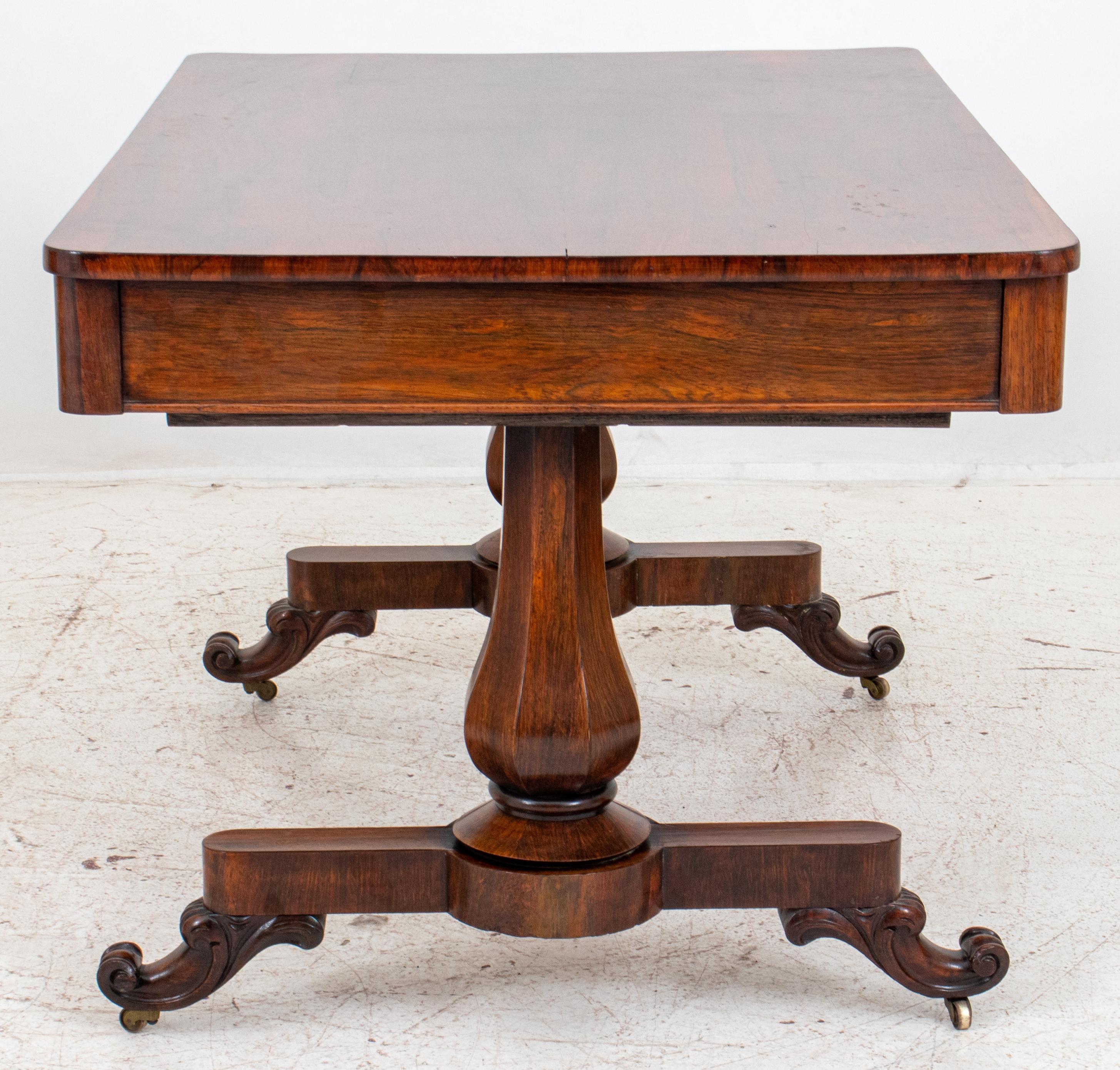 William IV Style Rosewood Library Table In Good Condition In New York, NY