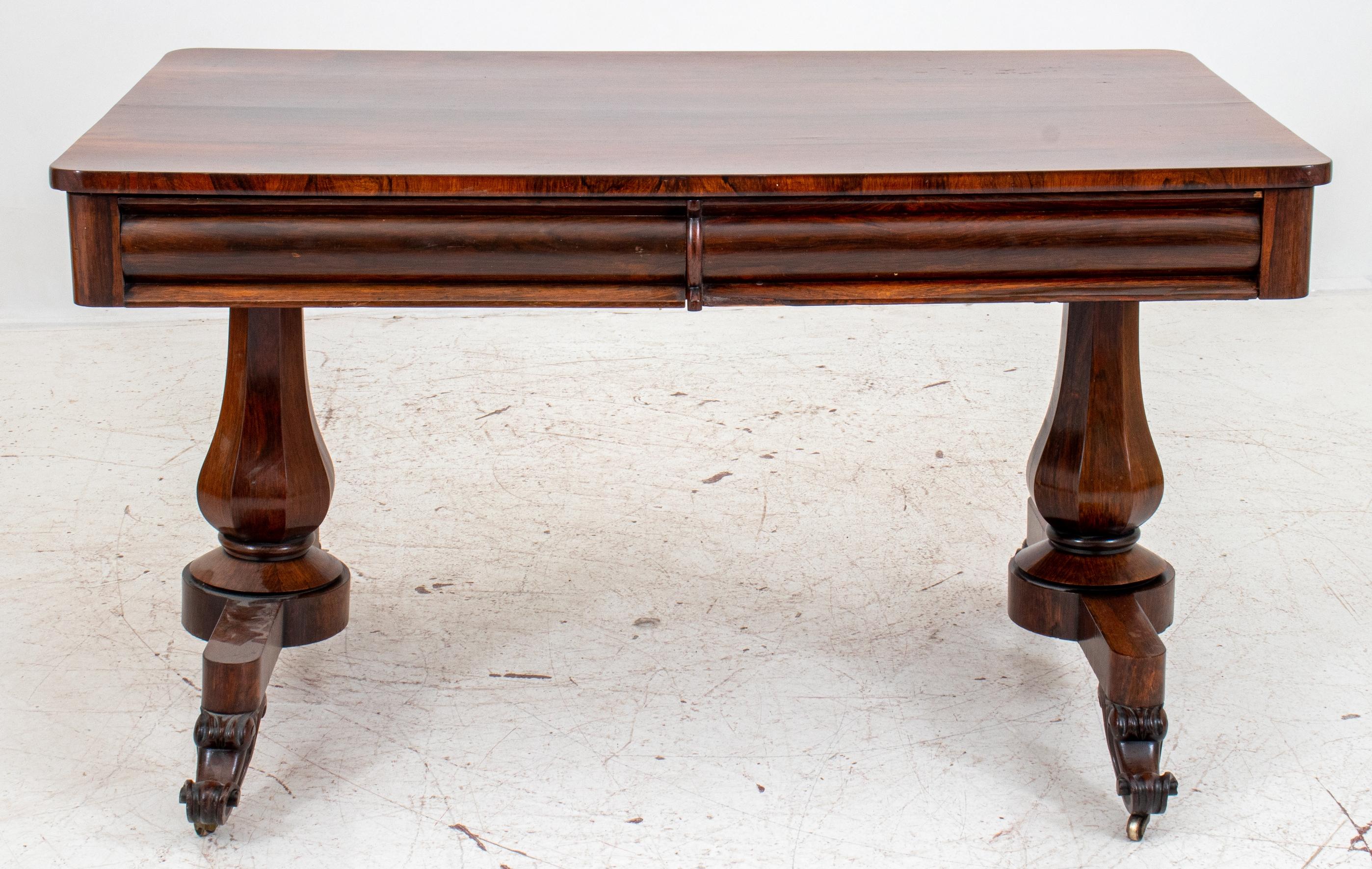 20th Century William IV Style Rosewood Library Table