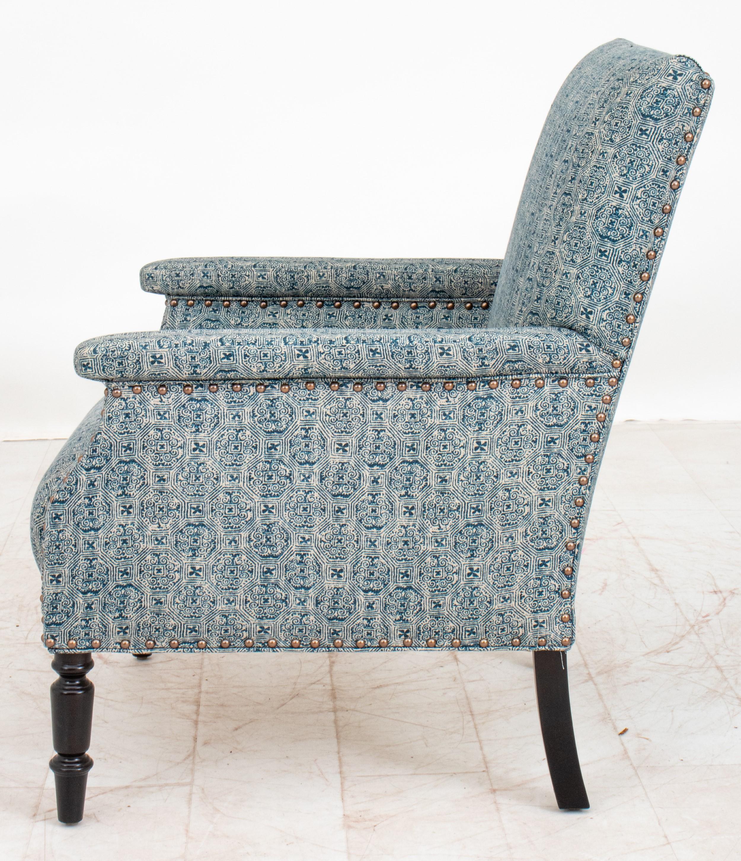 American William IV Style Upholstered Library Chair, 20th C