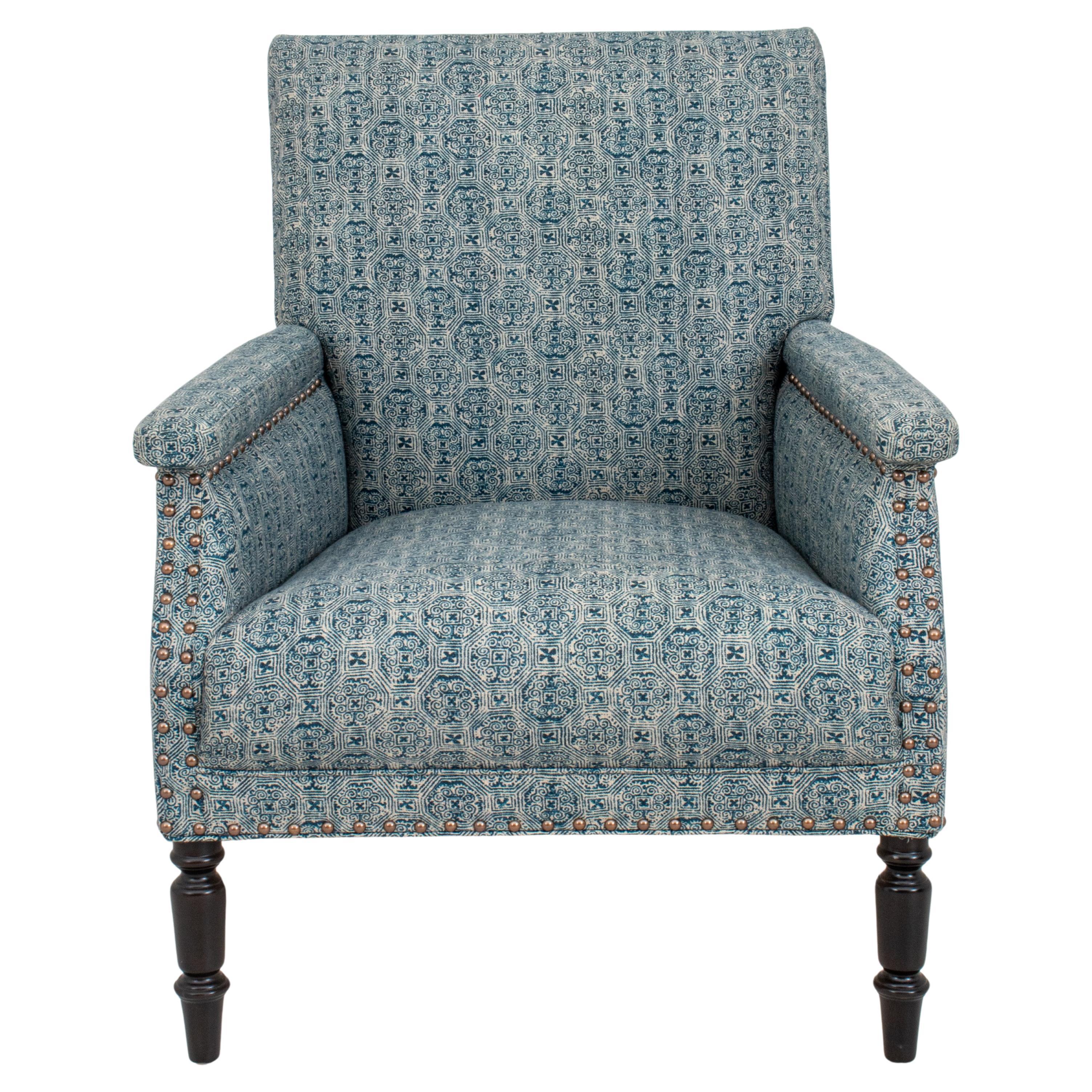 William IV Style Upholstered Library Chair, 20th C