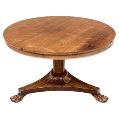 William IV Style Walnut Pedestal Dining Or Center Table