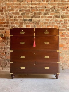 William IV Teak Military Campaign Chest of Drawers, circa 1820 Number 24