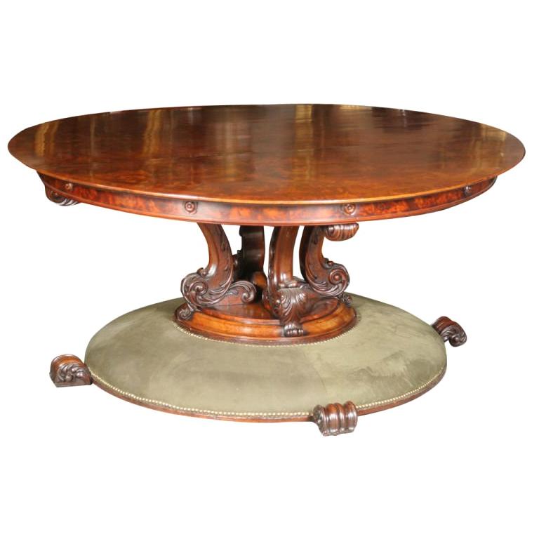 Table circulaire en noyer William IV