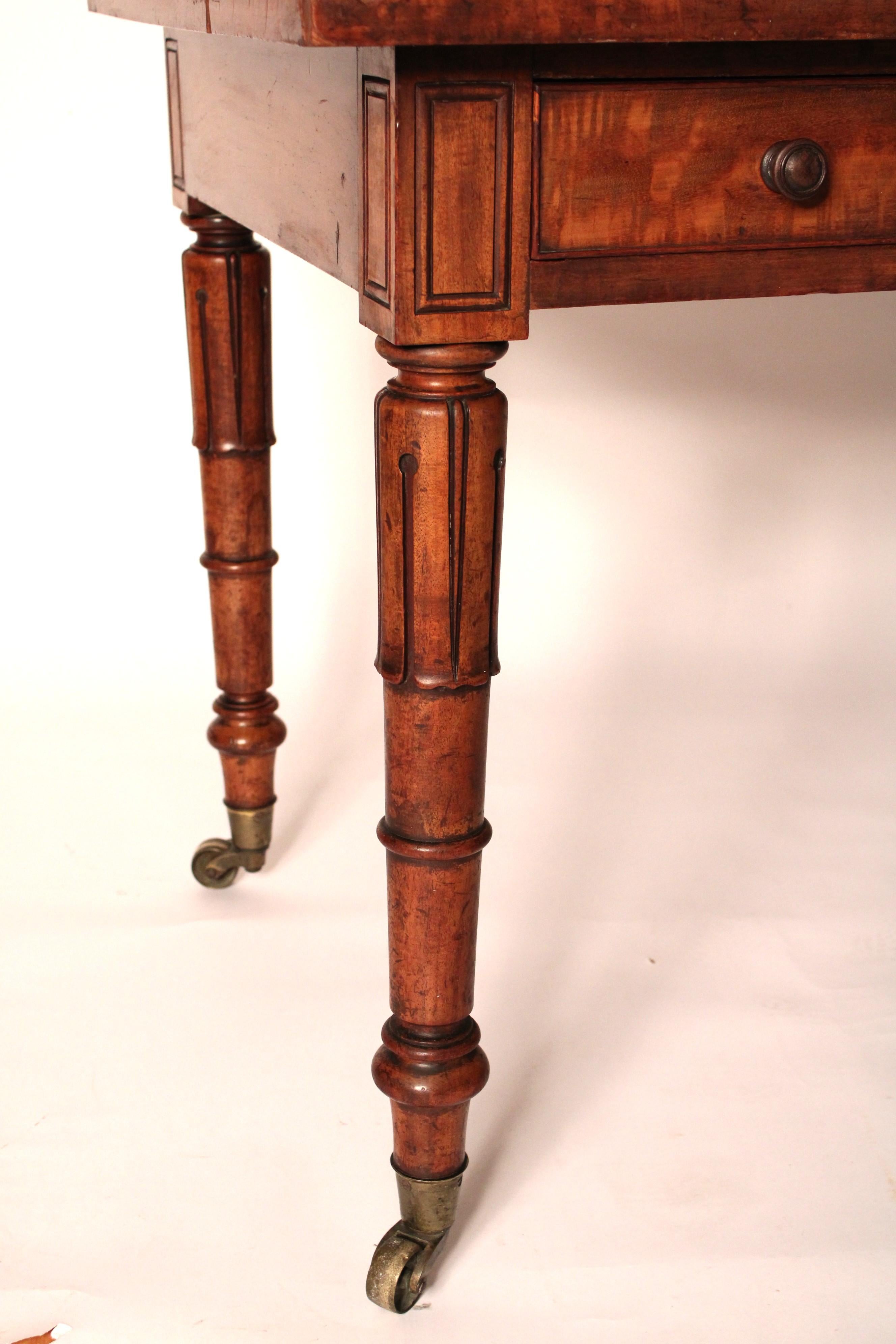 William IV Walnut Writing Table For Sale 4