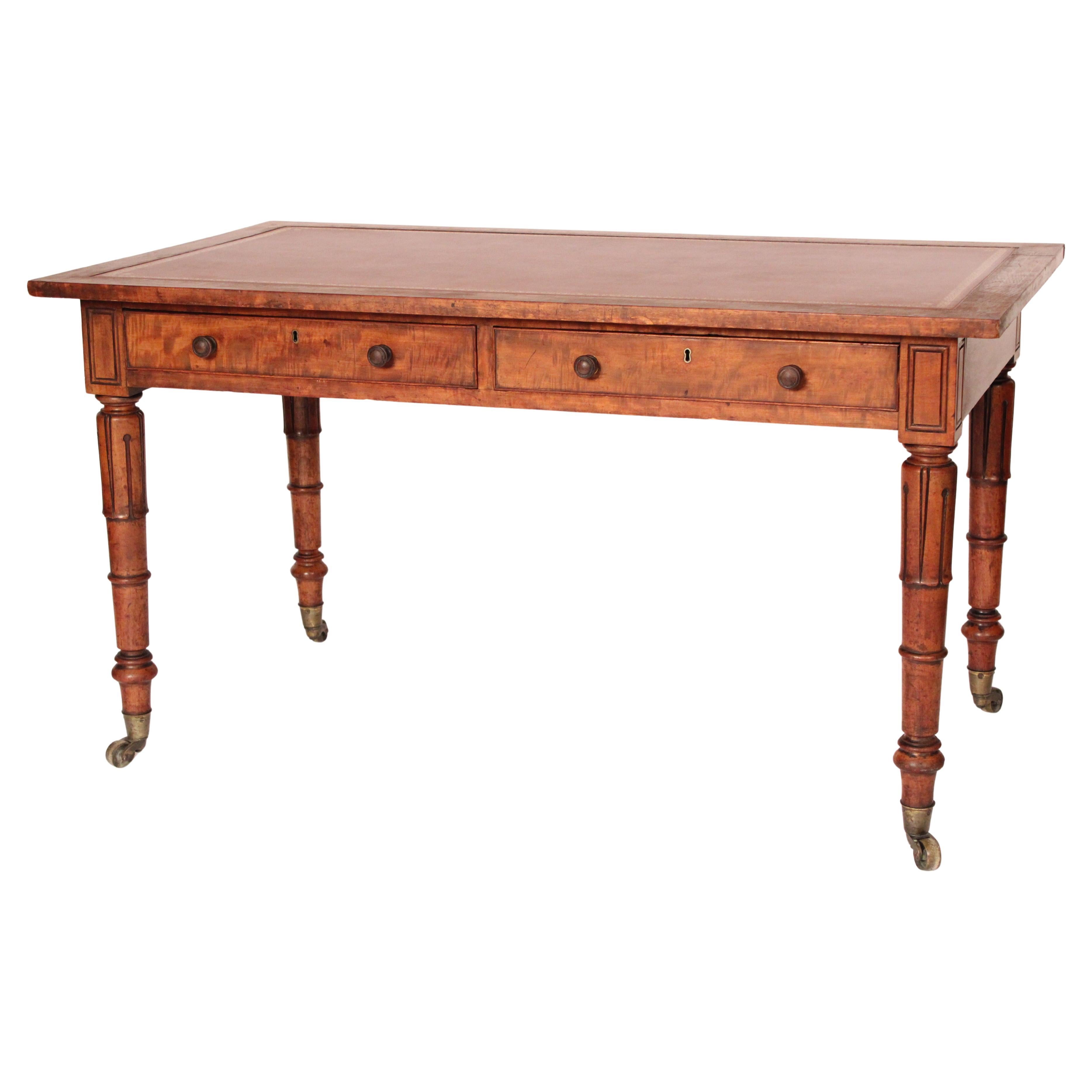 William IV Walnut Writing Table