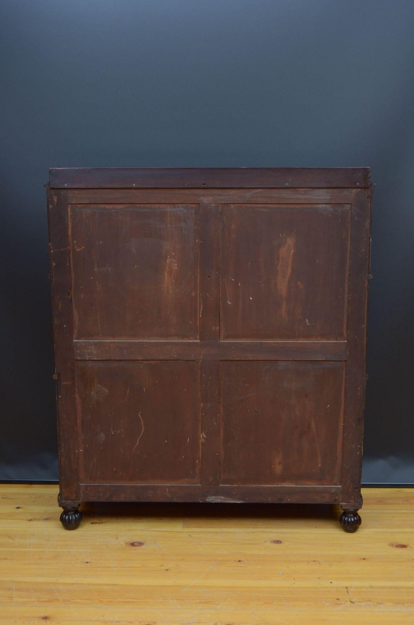 William IV Waterfall Bookcase in Mahogany c1830 For Sale 6